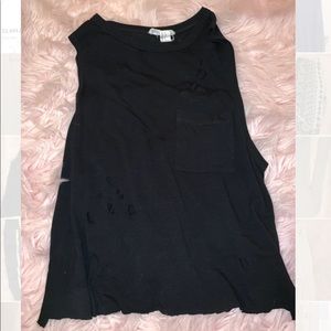 Distressed tank top